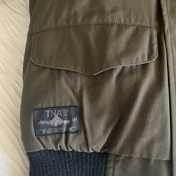 TNA Down Filled Short Parka - Olive Green - Picture 3 of 6